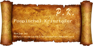 Pospischel Krisztofer névjegykártya
